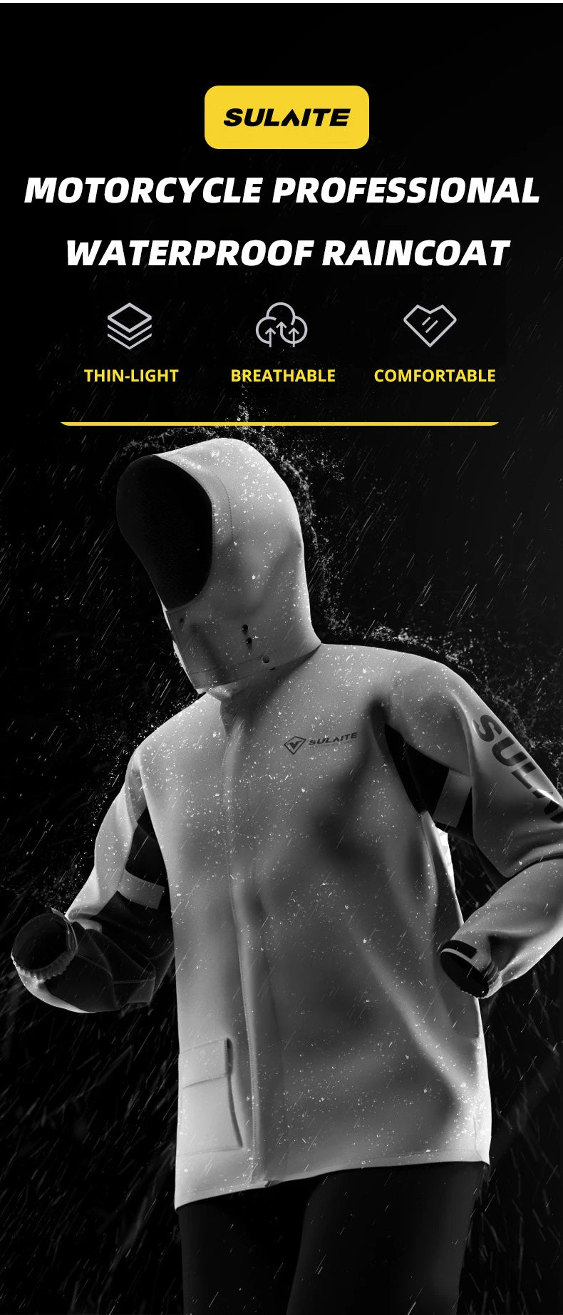 Pro Rider Waterproof Rain Suit - Full-Body Jacket & Pants Set