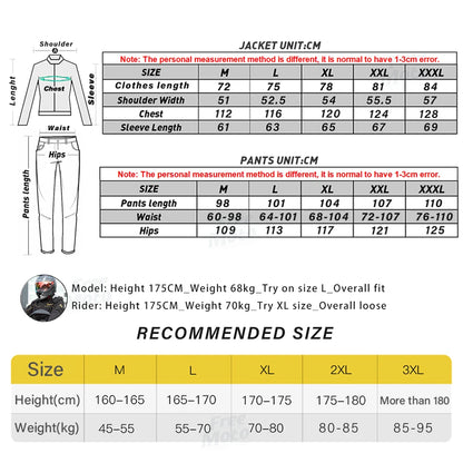 Pro Rider Waterproof Rain Suit - Full-Body Jacket & Pants Set