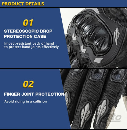 Breathable Motorcycle Gloves - Touchscreen, Non-Slip & Lightweight for Hot Weather