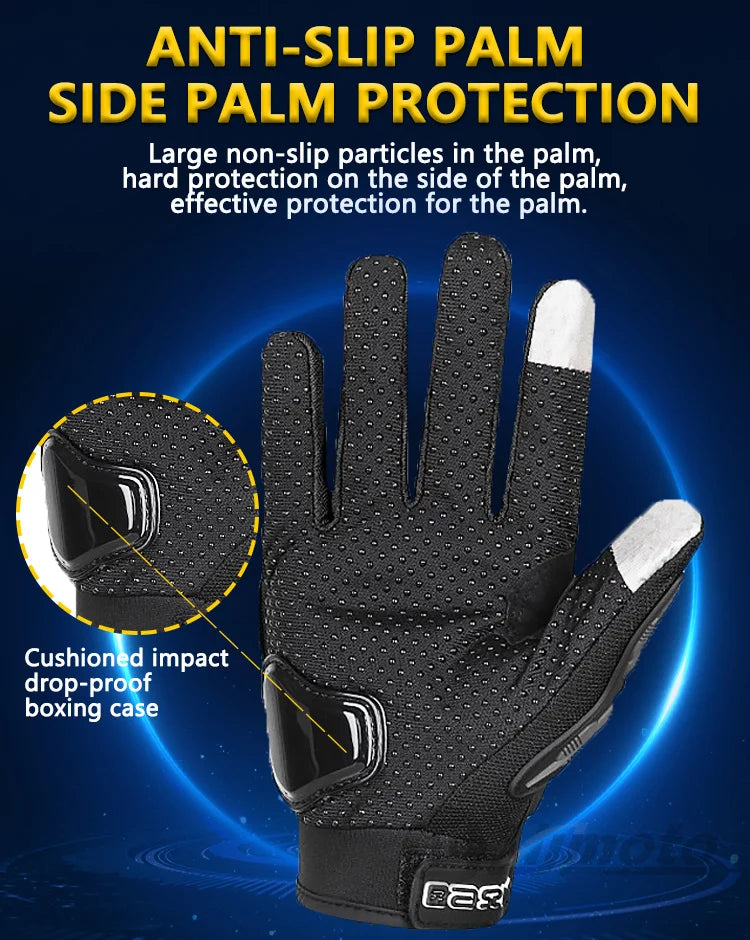 Breathable Motorcycle Gloves - Touchscreen, Non-Slip & Lightweight for Hot Weather