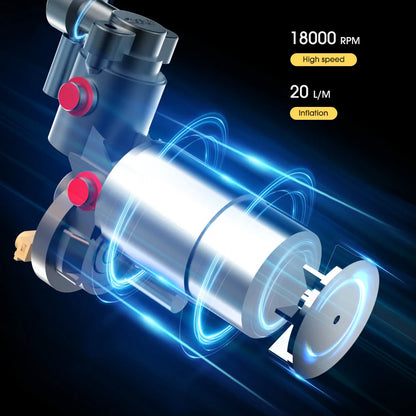 Portable Air Compressor Pump - Wireless, Fast Inflation for Motorcycle & Car Tires