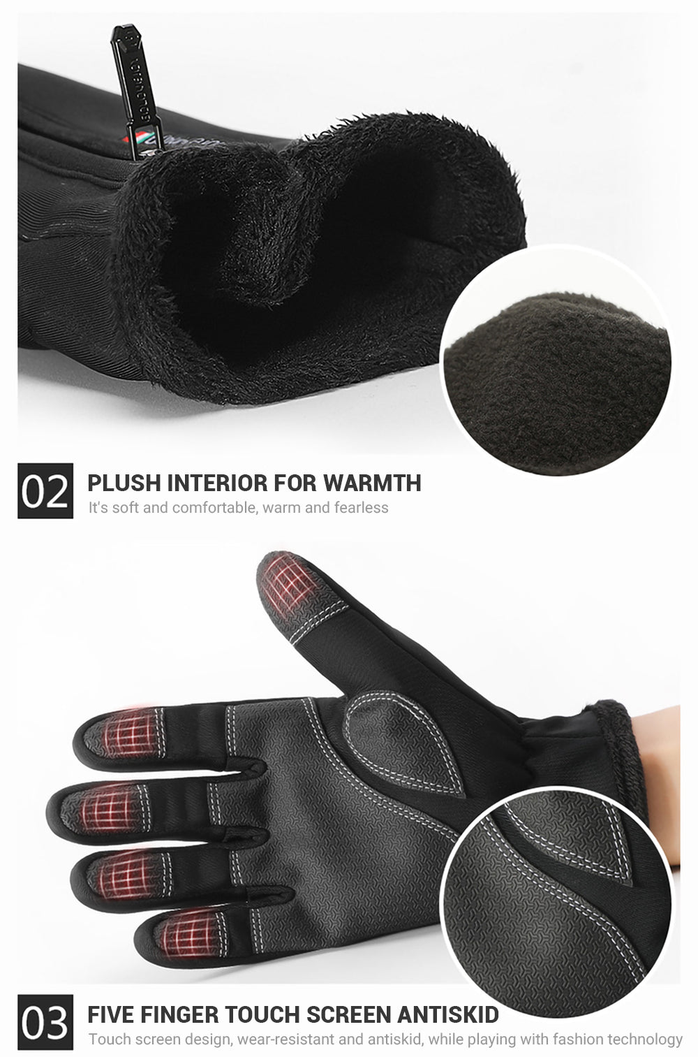 All-Weather Rider Gloves - Waterproof, Windproof & Touchscreen