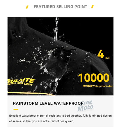 Pro Rider Waterproof Rain Suit - Full-Body Jacket & Pants Set