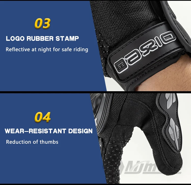 Breathable Motorcycle Gloves - Touchscreen, Non-Slip & Lightweight for Hot Weather