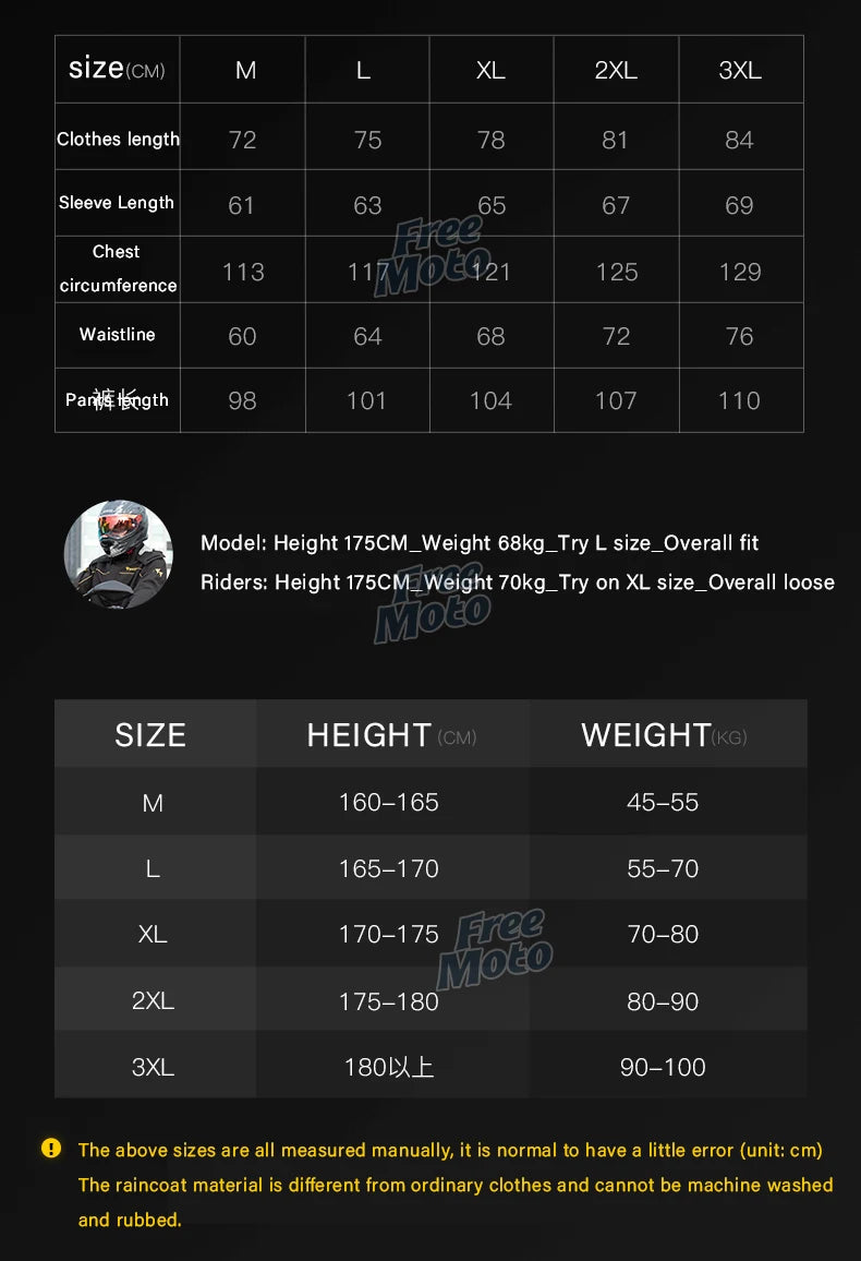 Pro Rider Waterproof Rain Suit - Full-Body Jacket & Pants Set