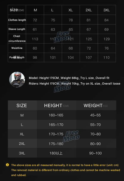 Pro Rider Waterproof Rain Suit - Full-Body Jacket & Pants Set