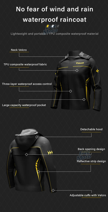Pro Rider Waterproof Rain Suit - Full-Body Jacket & Pants Set