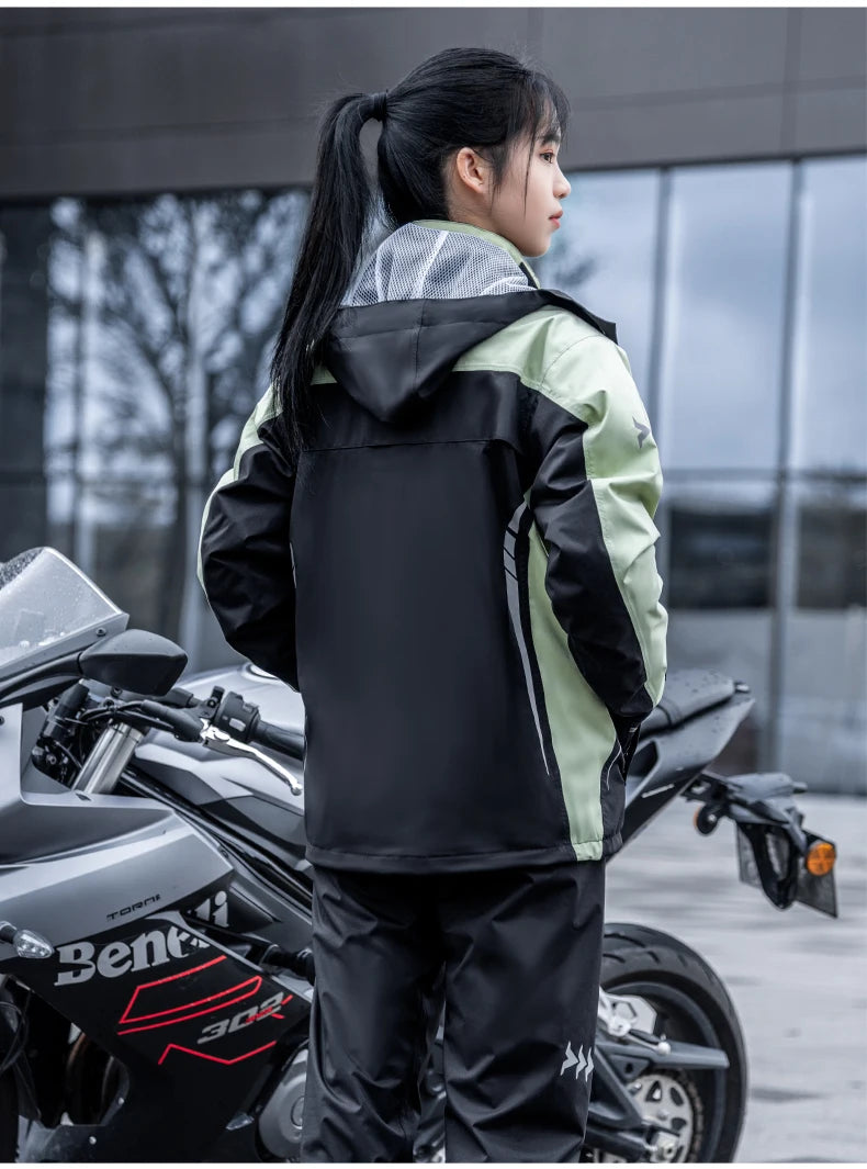 Pro Rider Waterproof Rain Suit - Full-Body Jacket & Pants Set