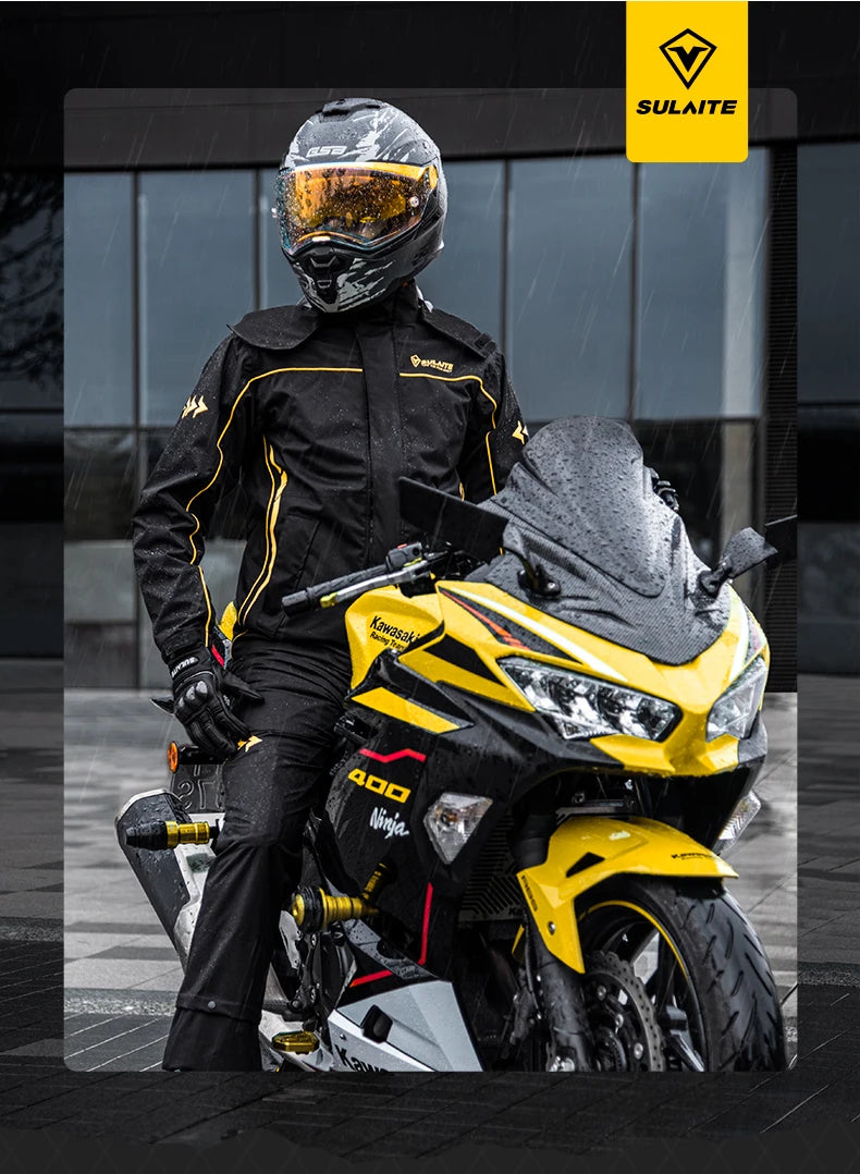 Pro Rider Waterproof Rain Suit - Full-Body Jacket & Pants Set