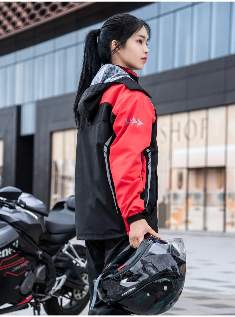 Pro Rider Waterproof Rain Suit - Full-Body Jacket & Pants Set