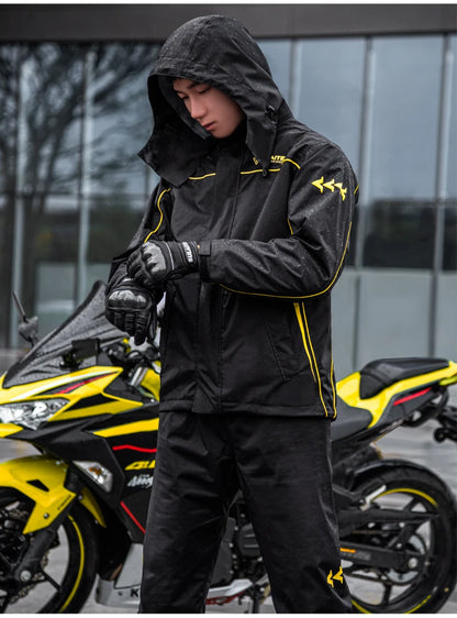 Pro Rider Waterproof Rain Suit - Full-Body Jacket & Pants Set