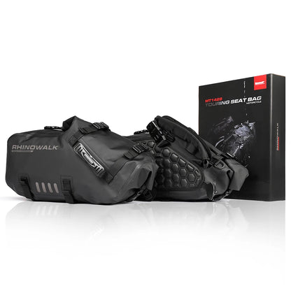 Double Motorcycle Saddle Bags - 48L Total, Waterproof & Anti-Vibration